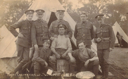 The Royal Engineers posse outside Casey's Court